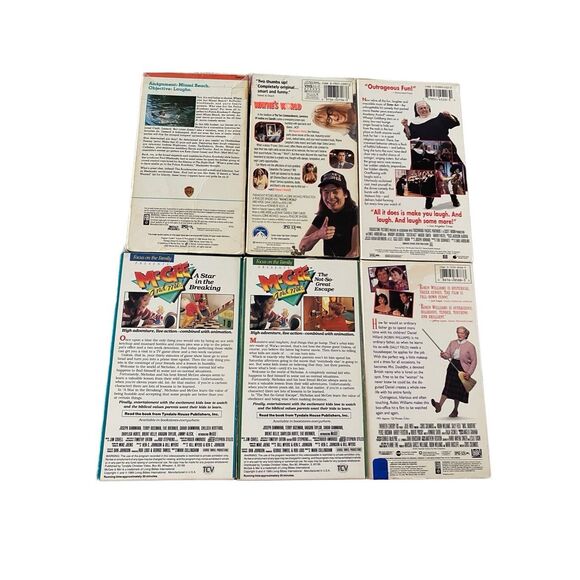 Lot Of 6 VHS Tapes Wayne’s World Mc Gee And Me Vintage Movie 80s 90s Family Kids - Picture 2 of 6